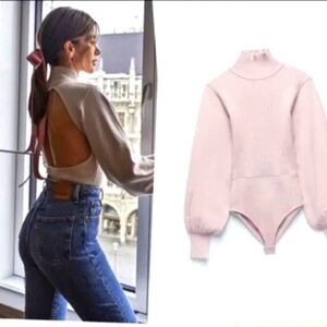 Zara knit bodysuit sweater